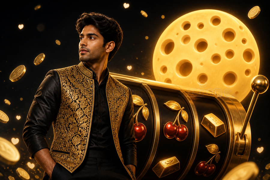 Kaasino slot games lobby featuring gold reels and promotional graphics